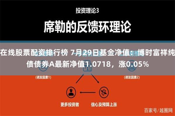 在线股票配资排行榜 7月29日基金净值：博时富祥纯债债券A最新净值1.0718，涨0.05%