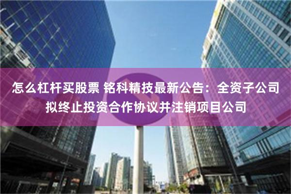 怎么杠杆买股票 铭科精技最新公告：全资子公司拟终止投资合作协议并注销项目公司