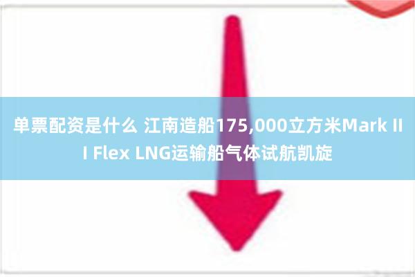 单票配资是什么 江南造船175,000立方米Mark III Flex LNG运输船气体试航凯旋