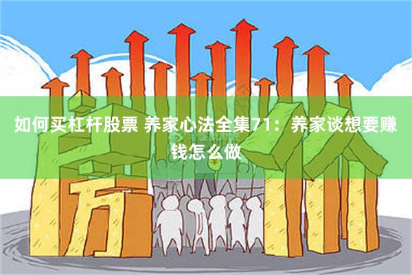 如何买杠杆股票 养家心法全集71：养家谈想要赚钱怎么做