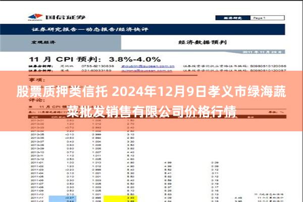 股票质押类信托 2024年12月9日孝义市绿海蔬菜批发销售有限公司价格行情